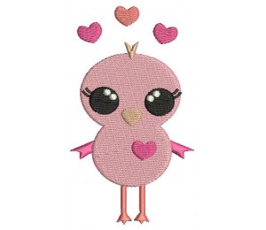 Stickmuster - Tweet Love Herzendes Vögelchen